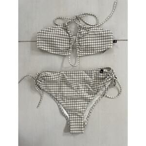 Tommy Hilfiger Swim XS/S Bikini Swimsuit Multicolor Plaid Swimwear